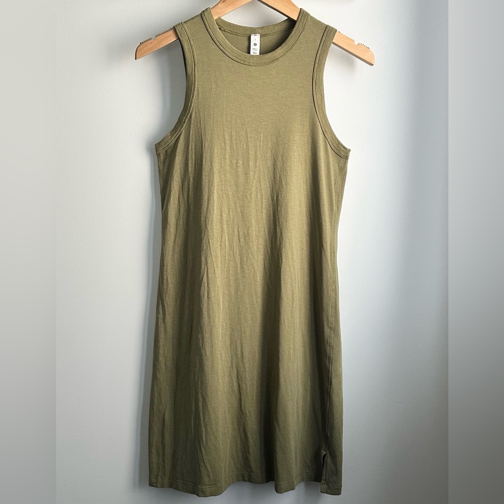 lululemon classic-fit cotton blend dress bronze green